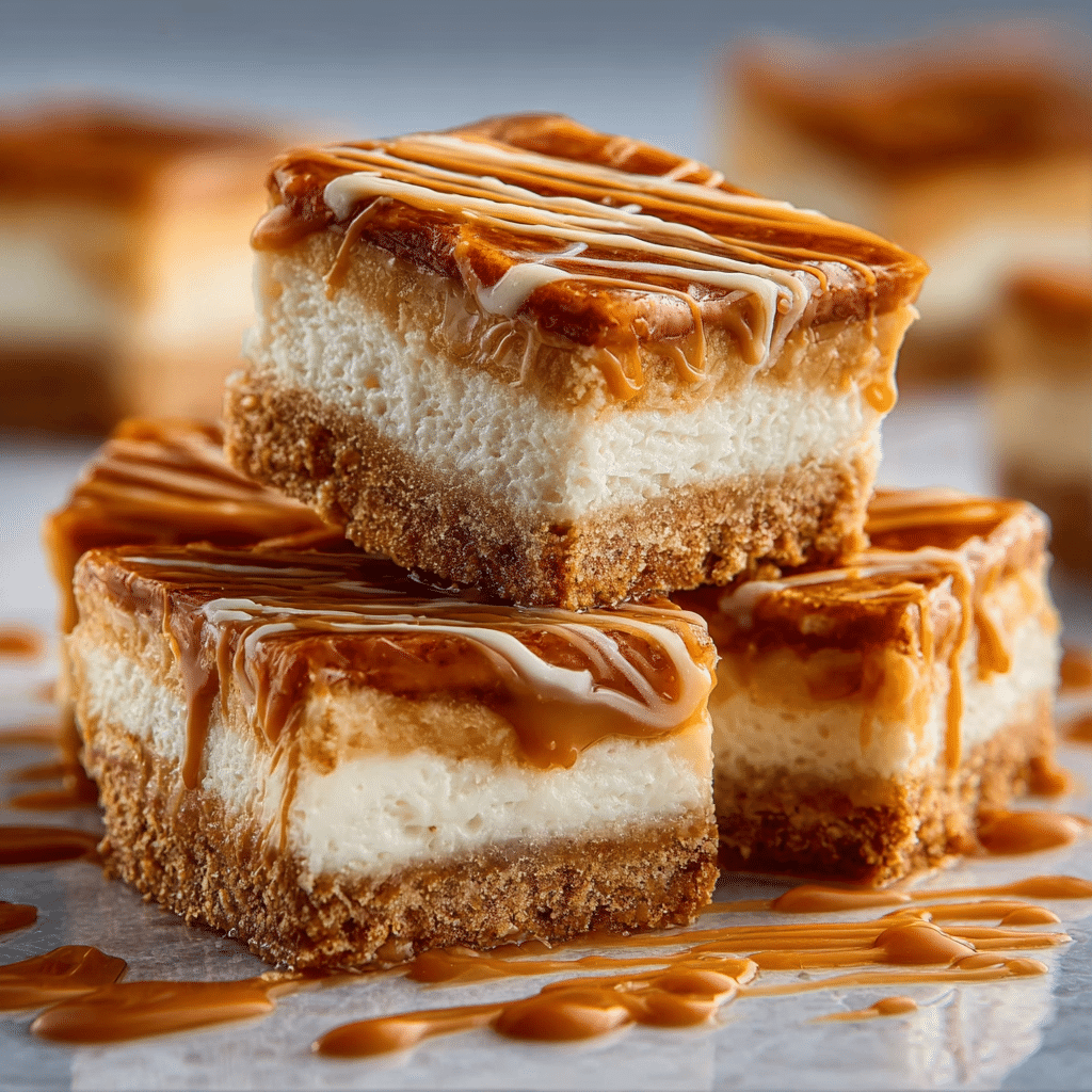 Cookie Butter Caramel Cheesecake Bars Recipe