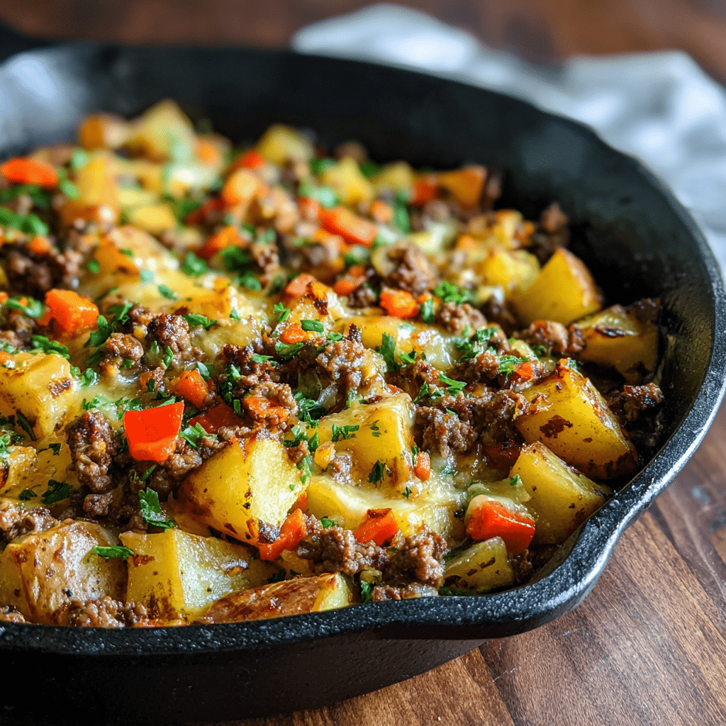 Ground Beef & Potatoes Skillet