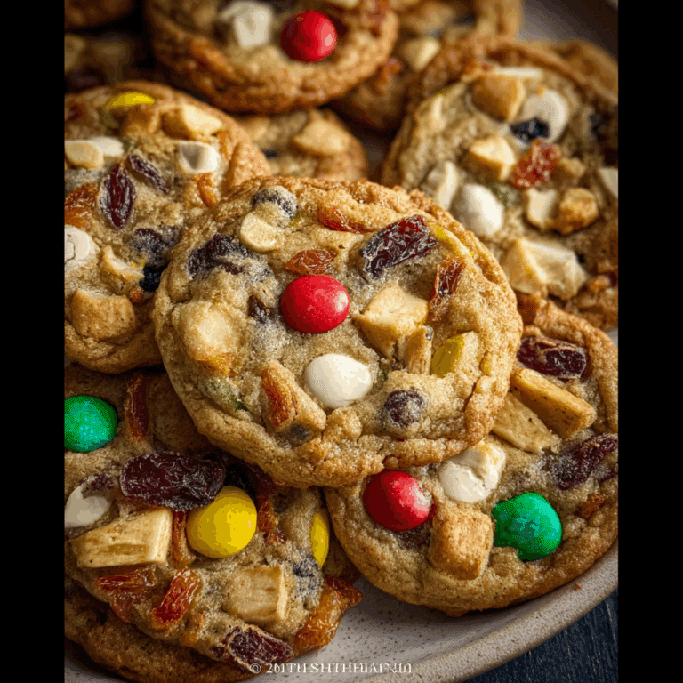 Loaded Kitchen Sink Cookies with M&M’s and Dried Fruit