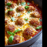 Meatballs Parmesan Casserole