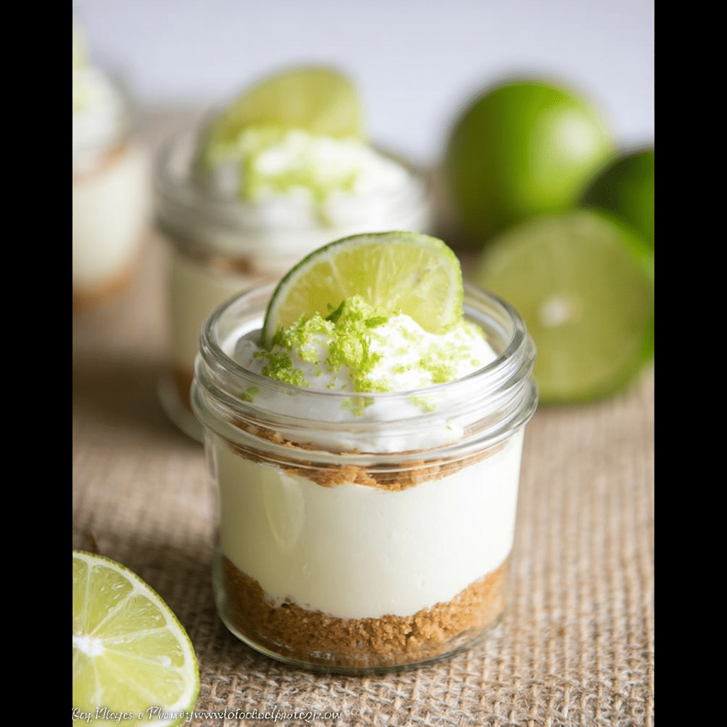 No Bake Key Lime Cheesecake Jars