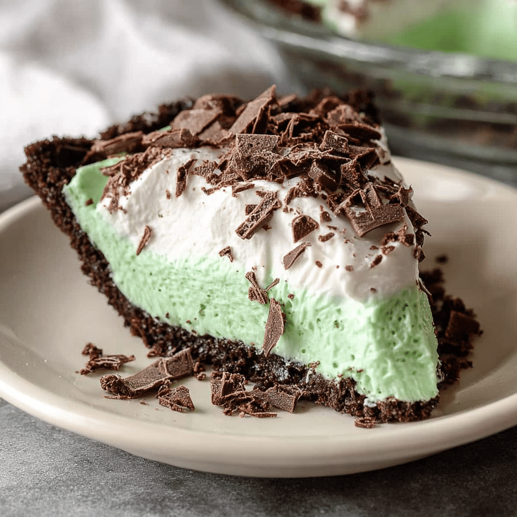 No-Bake Mint Chocolate Pie