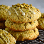 Olive Oil Pistachio Cookies with Lemon Glaze