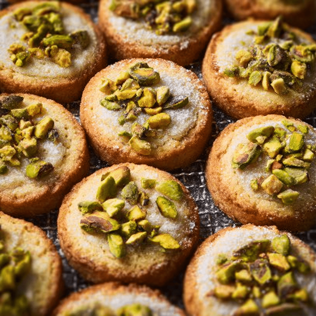 Olive Oil Sugar Cookies with Pistachios