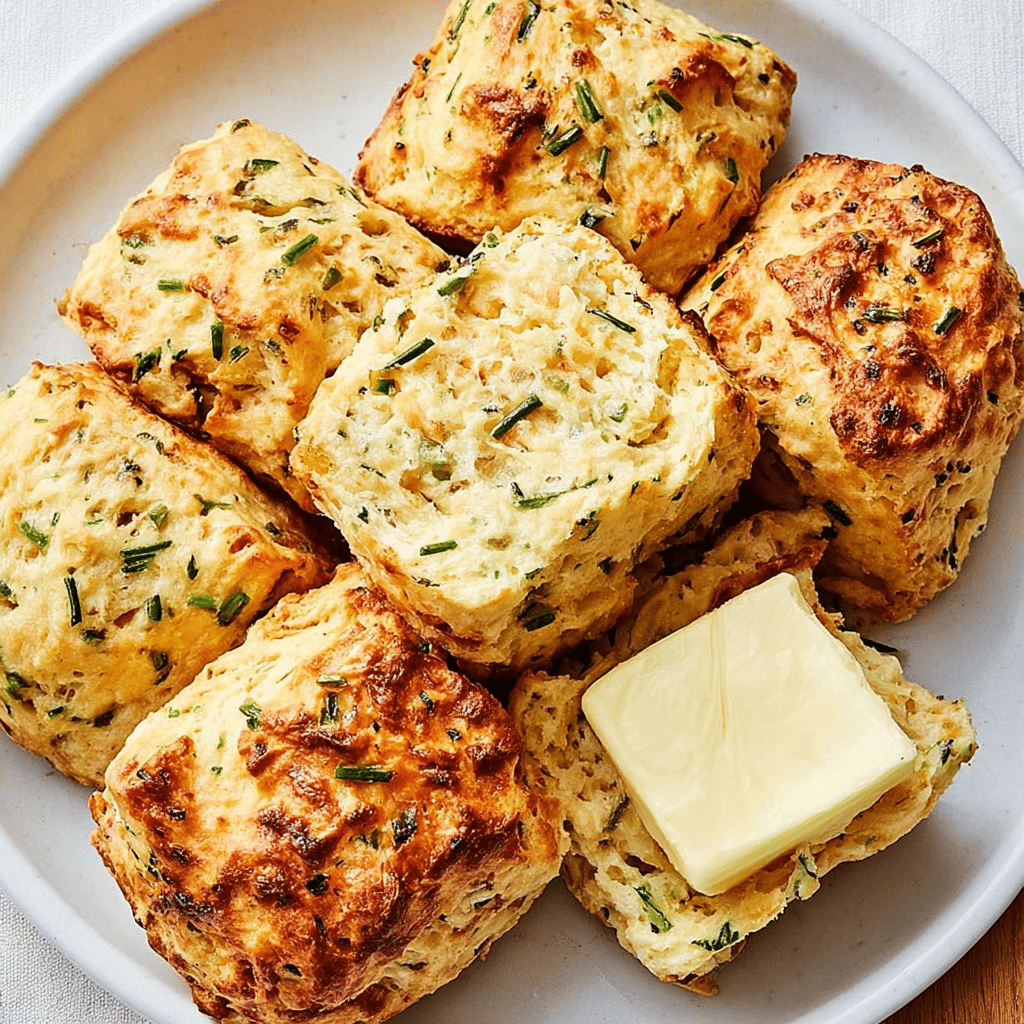 Onion Chive Biscuits with Parmesan Cheese