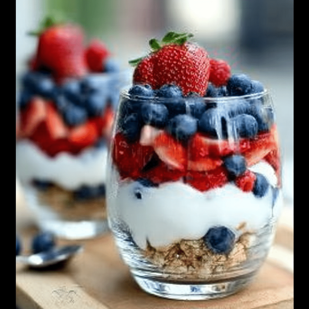 Patriotic Parfaits with Fresh Berries
