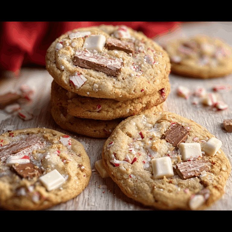 Peppermint Bark Peanut Butter Cookies with White Chocolate