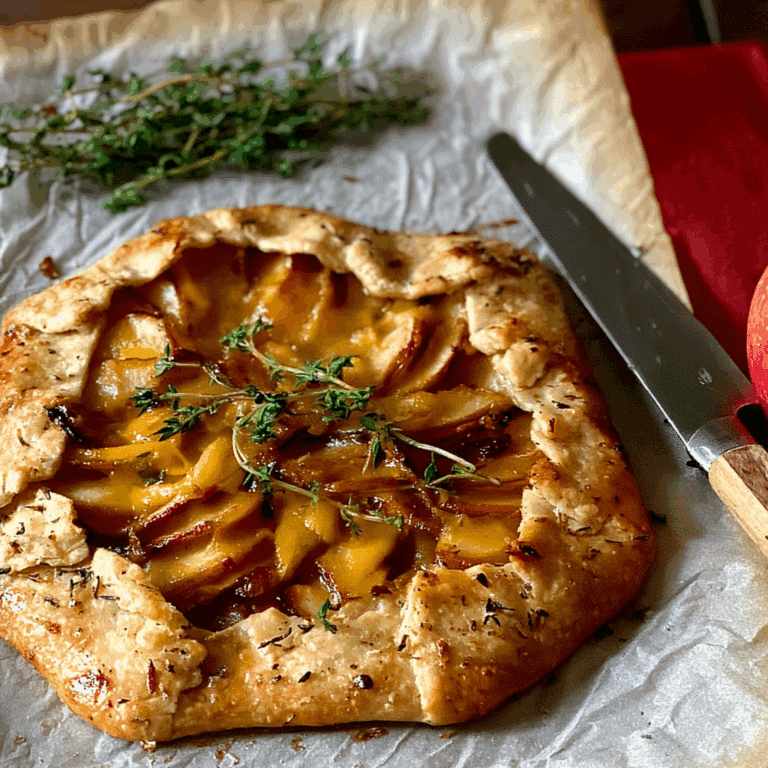 Rustic Apple Cheddar Galette with Fresh Thyme