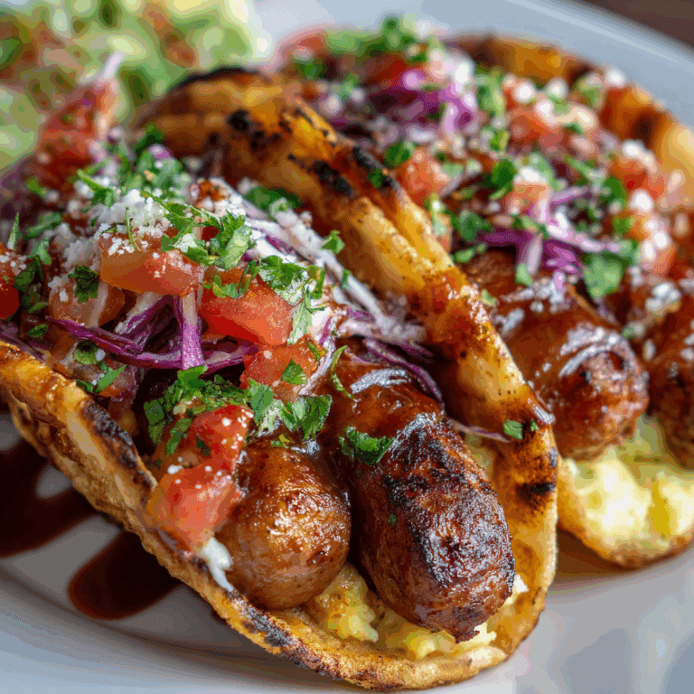 Sausage and Mash Tacos