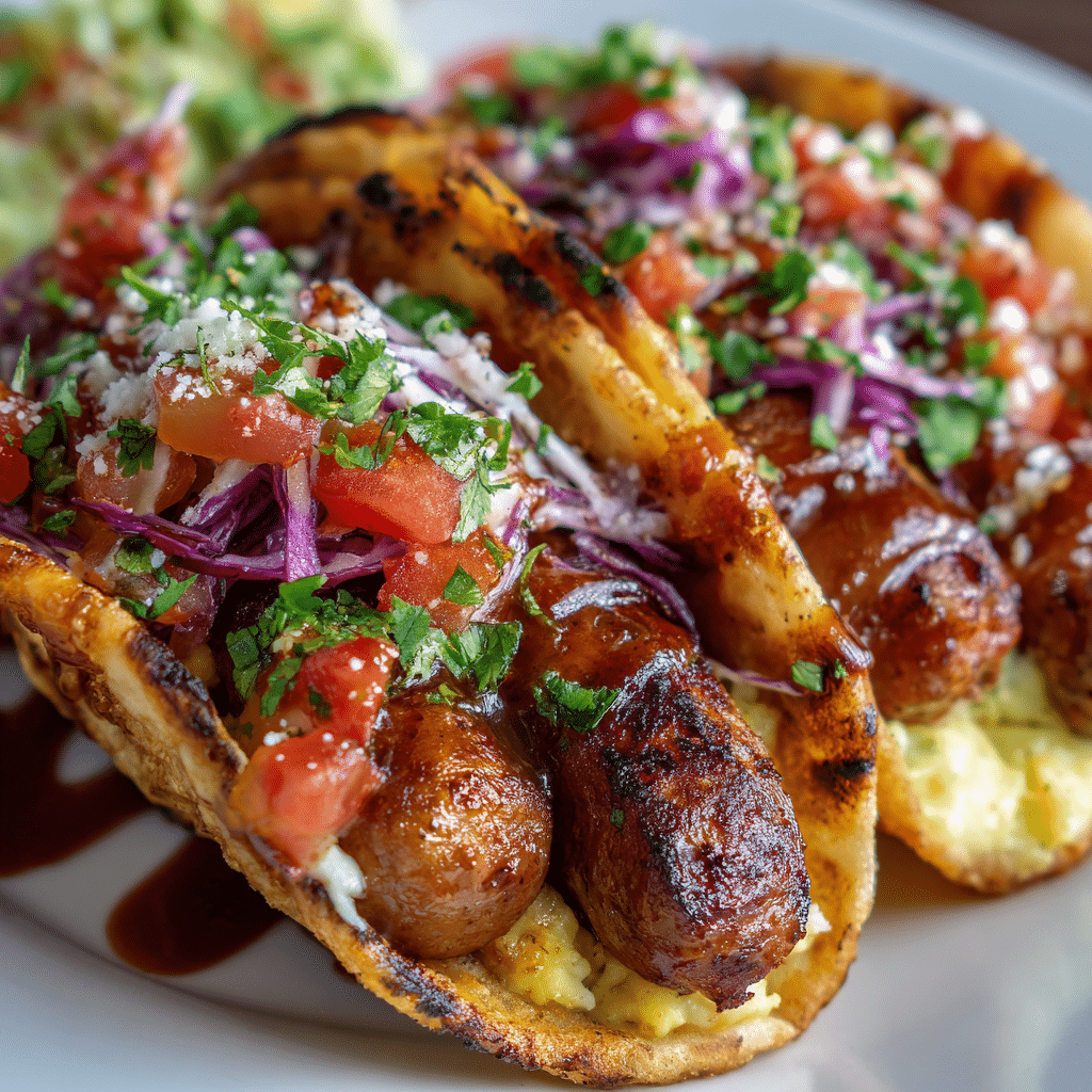 Sausage and Mash Tacos