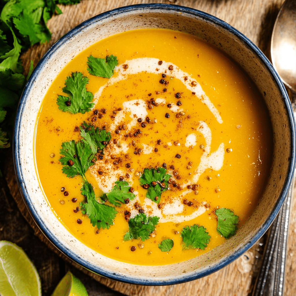 Spiced Carrot and Lentil Soup