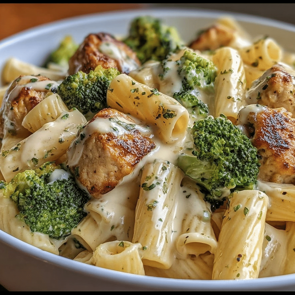 Creamy Meatball and Broccoli Pasta