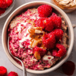 Creamy Raspberry Overnight Oats
