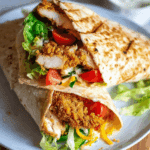 Crispy Chicken Burger Folded Wrap Recipe