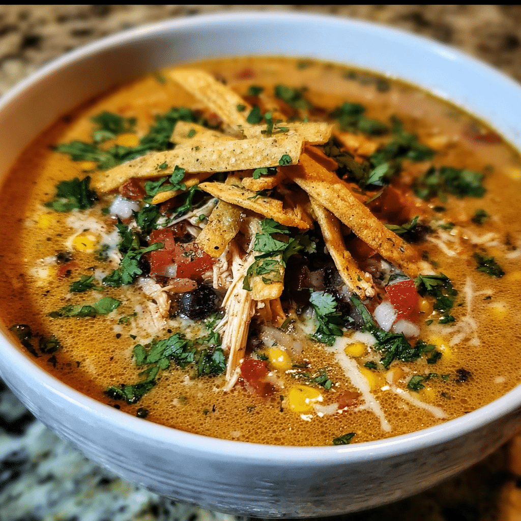 Decadent Lentil Tortilla Soup