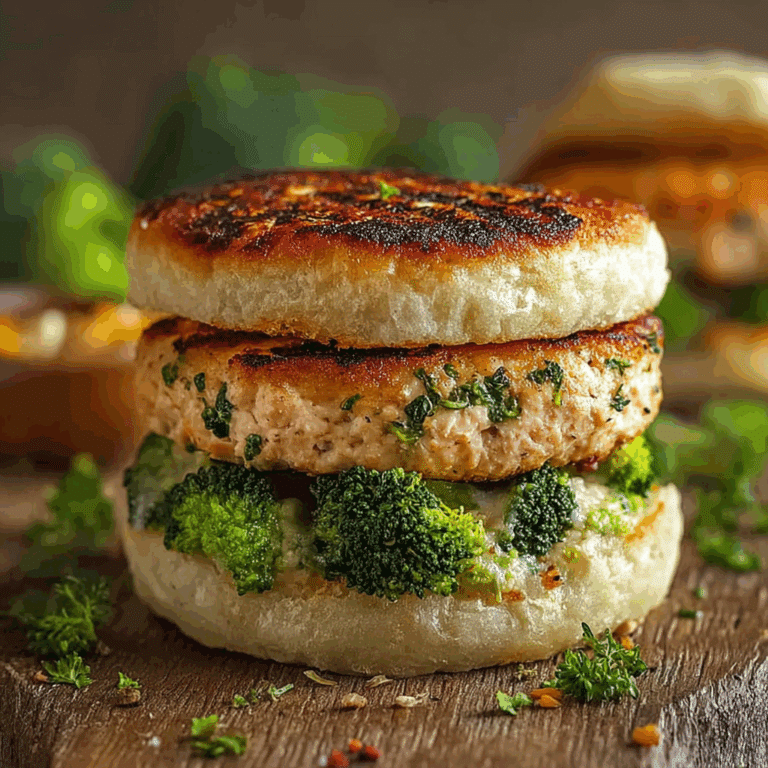 Healthy Chicken & Broccoli Burgers