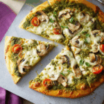 Pesto Pizza with Fresh Basil