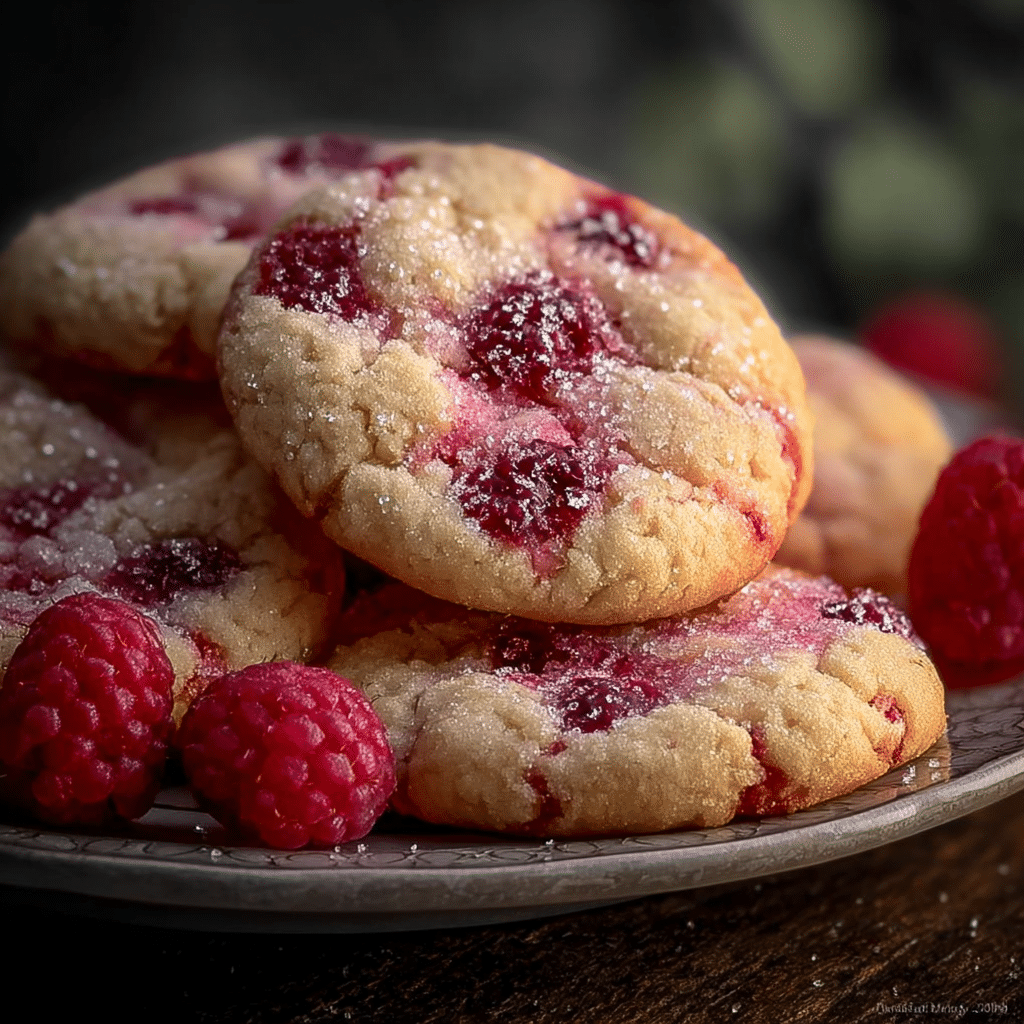 Soft and Chewy Raspberry Sugar Cookies
