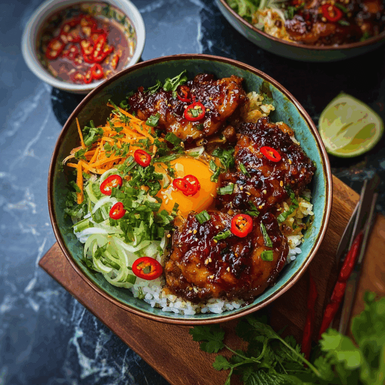 Sweet Chili Chicken Rice Bowls with Chicken Thighs