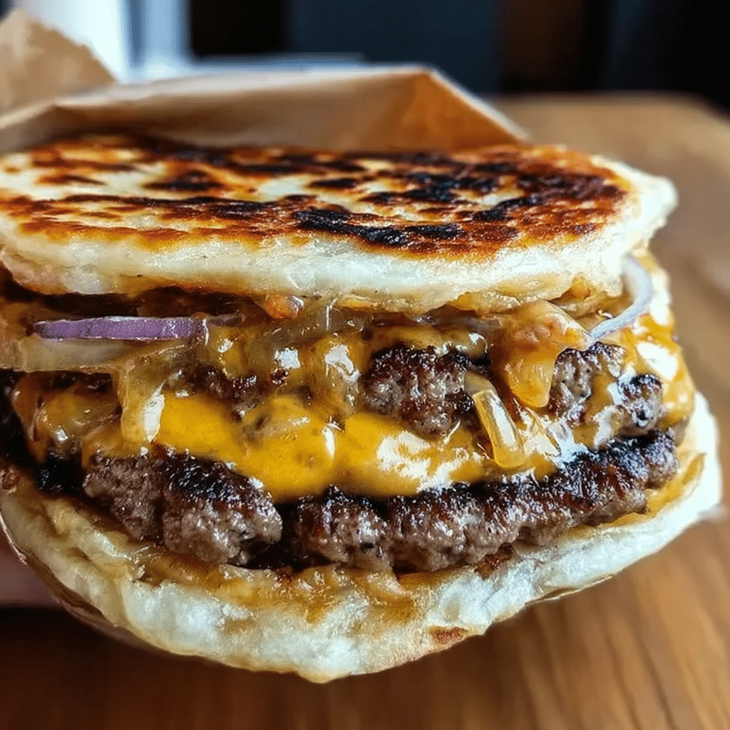 The Famous Dubai Paratha Smash Burger