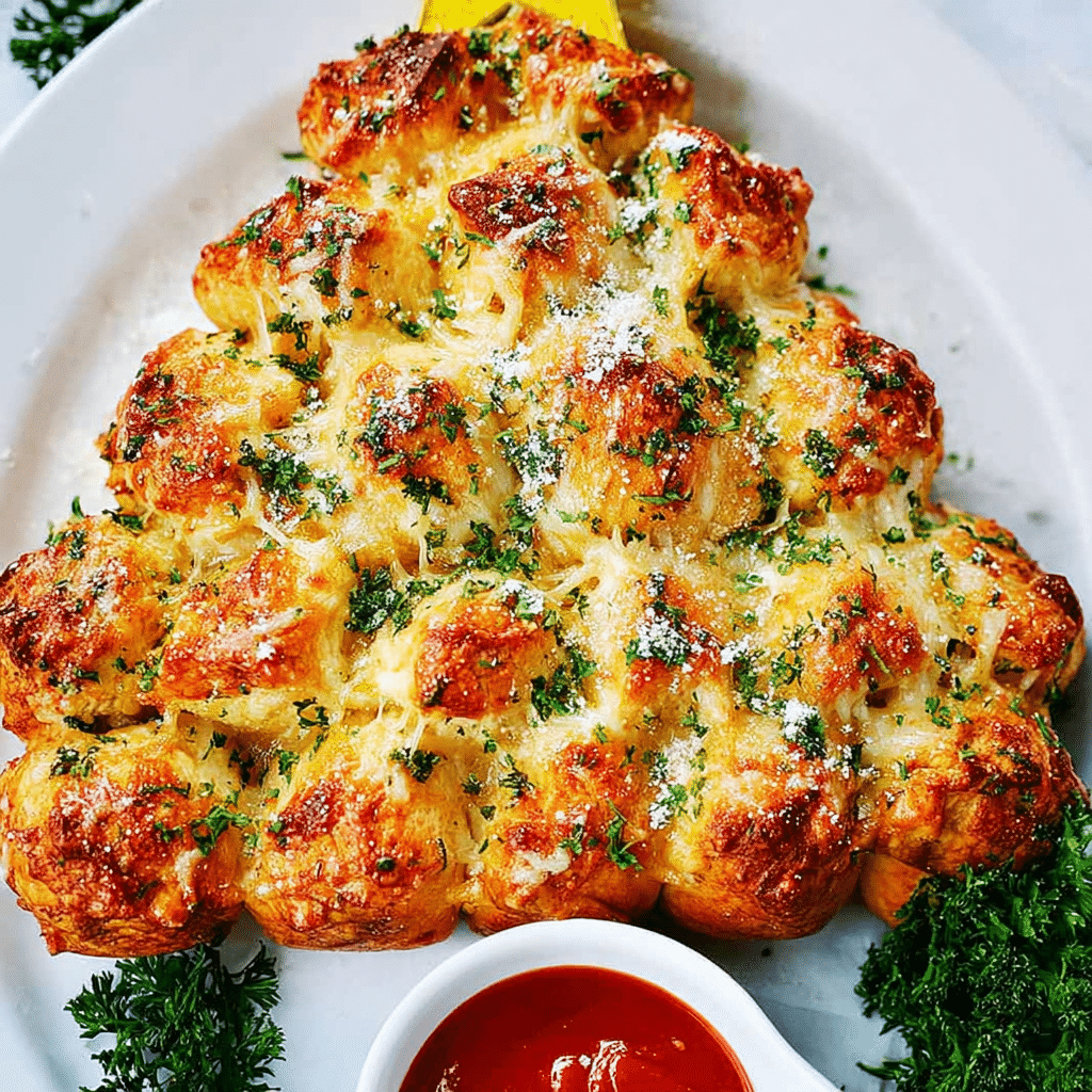 Cheesy Pull Apart Christmas Bread