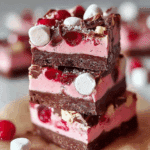 Cherry Marshmallow Fudge Bars