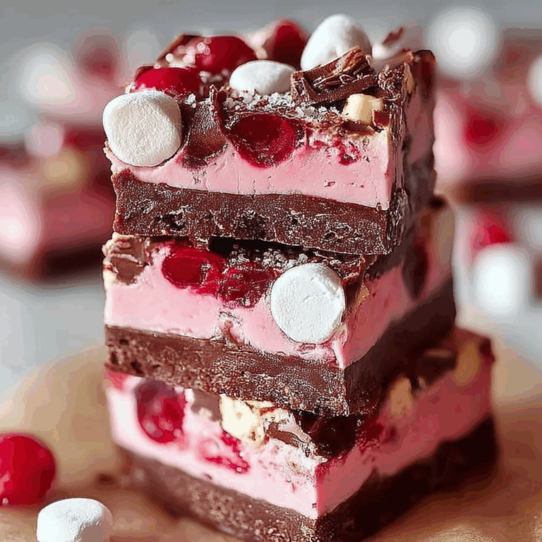 Cherry Marshmallow Fudge Bars