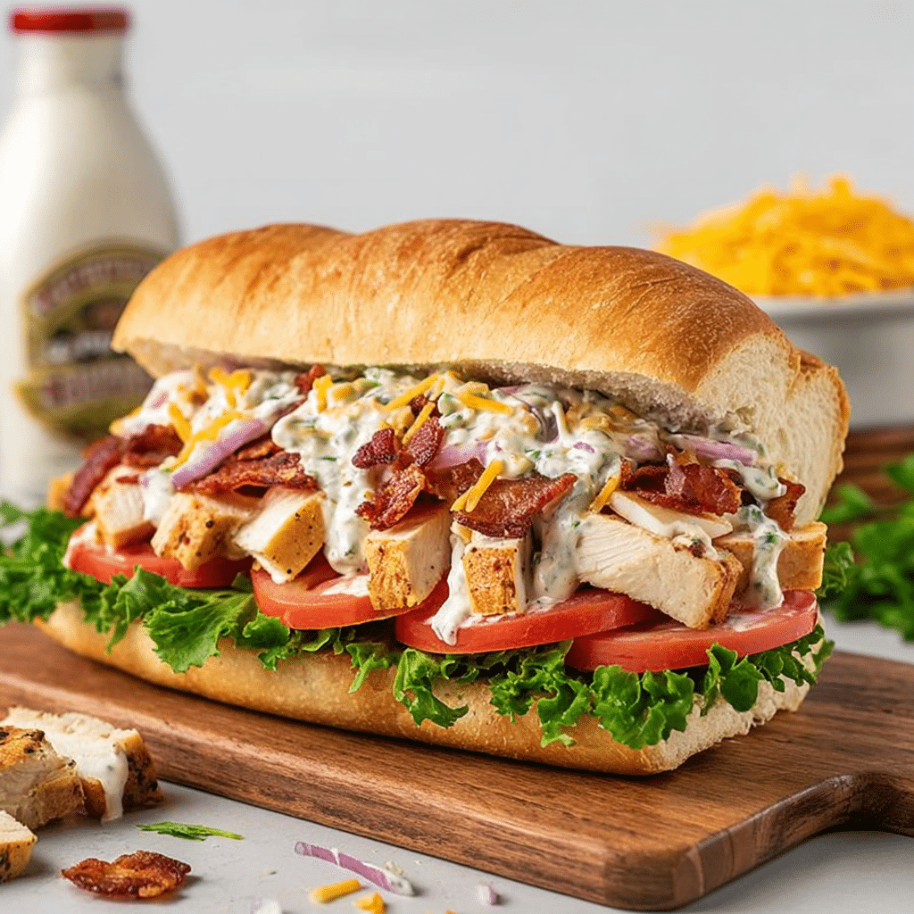 Chopped Chicken Bacon Ranch Sandwich Recipe