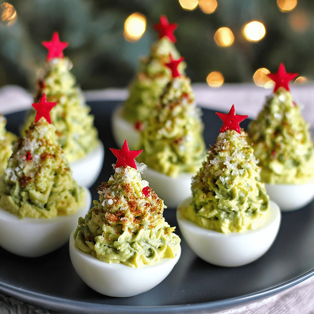 Christmas Tree Deviled Eggs!