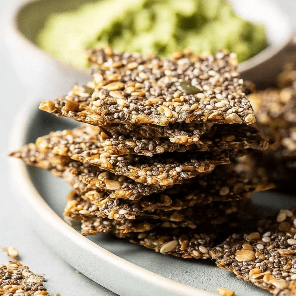 Crunchy Chia Flax Seed Crackers: Easy & Healthy Snack!