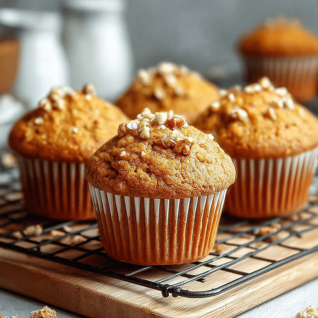 Delicious Carrot Spice Flaxseed Muffins