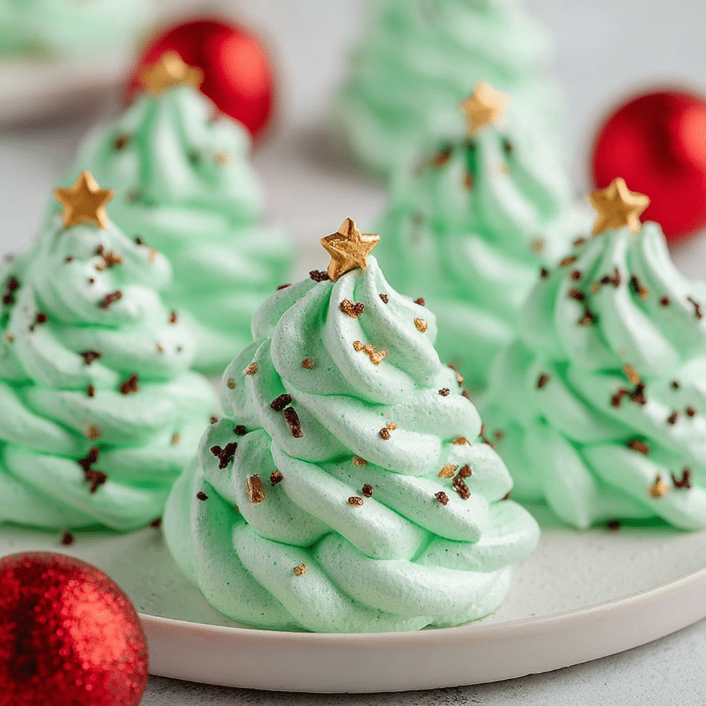 Festive Meringue Christmas Trees