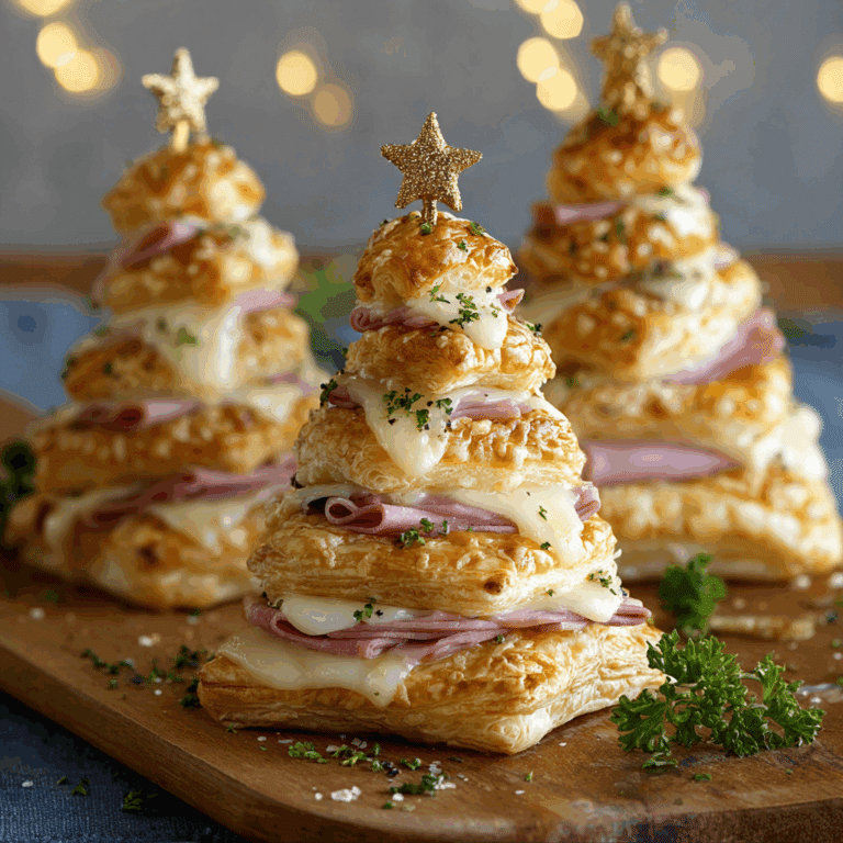 Ham & Cheese Puff Pastry Christmas Trees : Easy Holiday Appetizer