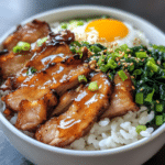 Honey Garlic Pork Rice Bowl