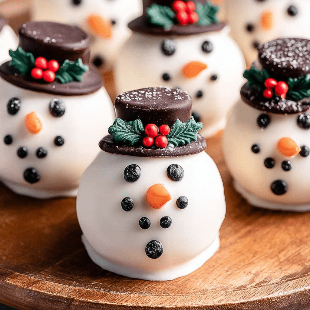 No-Bake Snowman Truffles