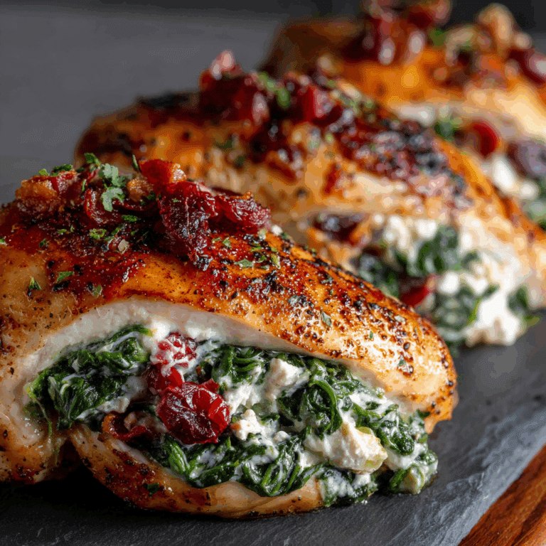 Spinach & Cranberry Stuffed Chicken Breasts